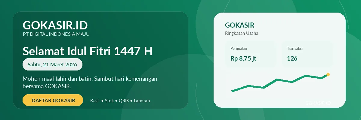 Selamat Idul Fitri 1447 H | Promo GOKASIR Selamat Idul Fitri 1447 H — promo GOKASIR