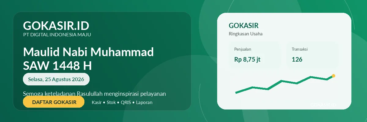 Selamat Memperingati Maulid Nabi Muhammad SAW 1448 H | Promo GOKASIR Selamat Memperingati Maulid Nabi Muhammad SAW 1448 H — promo GOKASIR