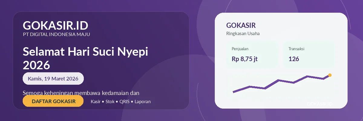 Selamat Hari Suci Nyepi Tahun Baru Saka 1948 | Promo GOKASIR Selamat Hari Suci Nyepi Tahun Baru Saka 1948 — promo GOKASIR