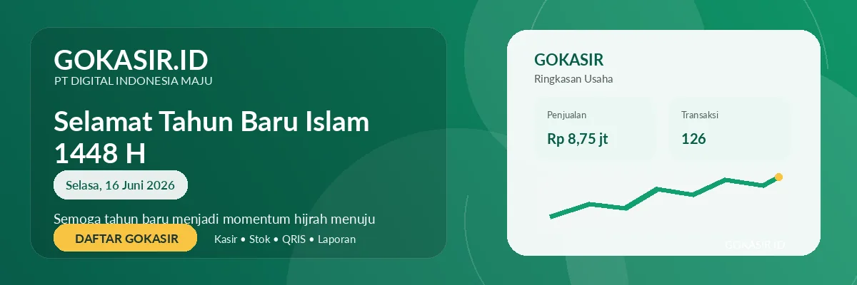 Selamat Tahun Baru Islam 1 Muharam 1448 H | Promo GOKASIR Selamat Tahun Baru Islam 1 Muharam 1448 H — promo GOKASIR