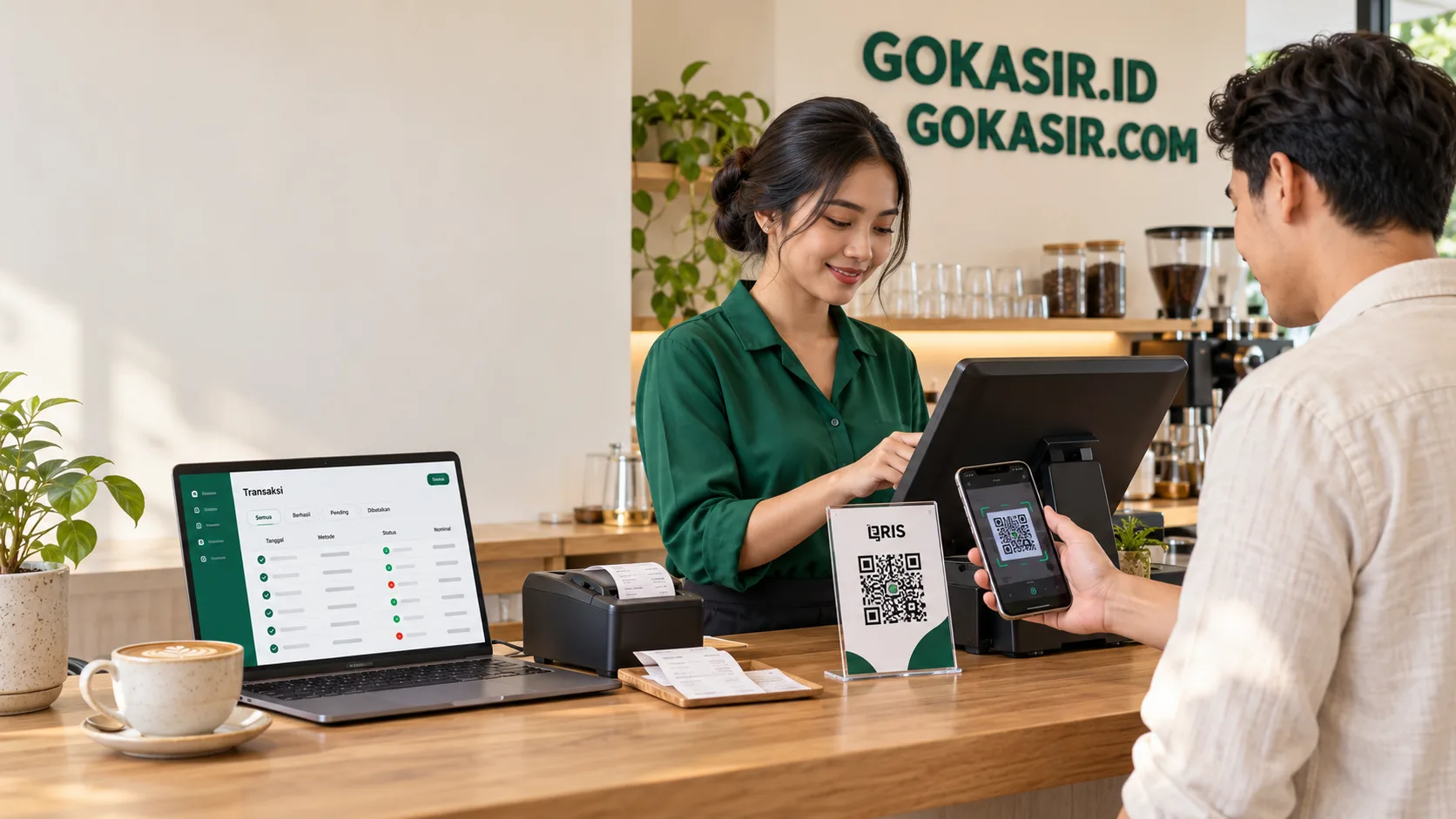 Gambar pendukung artikel QRIS dan Pembayaran Non-Tunai: Cara Menjaga Rekonsiliasi Tetap Rapi tentang Pembayaran — GOKASIR