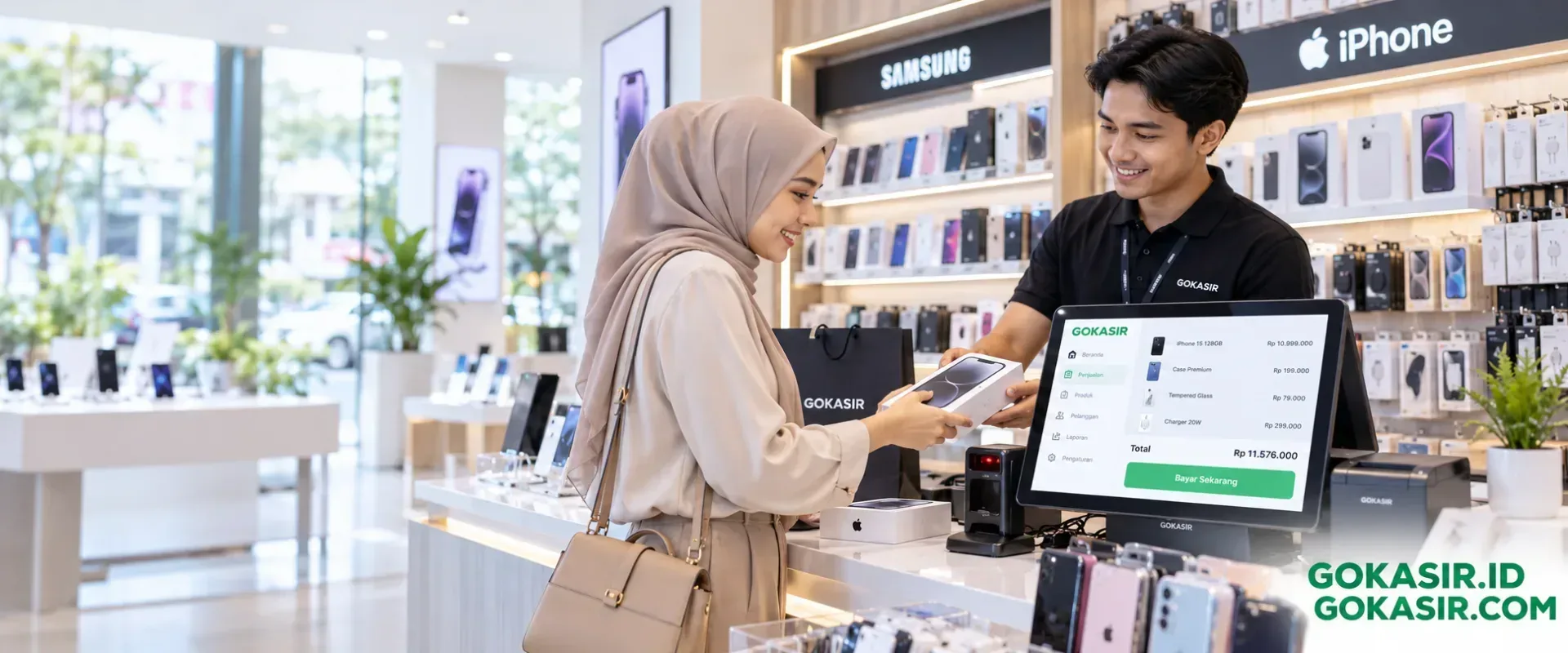 Layani transaksi harian dengan alur kasir yang lebih rapi — solusi GOKASIR aplikasi kasir POS