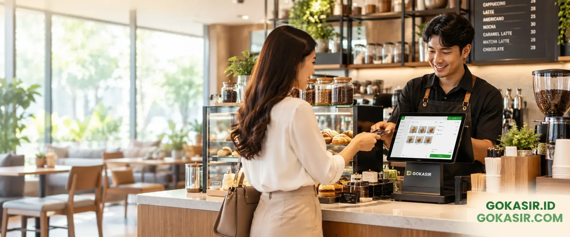 Pesanan dan pembayaran lebih nyaman saat jam sibuk — solusi GOKASIR aplikasi kasir POS